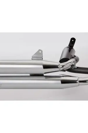 Sistema di scarico Falcon Slip On "Cromo Line - Slash Cut" Yamaha XV 750 - 1000 - 1100 Virago con EG-BE Promozione Esclusiva